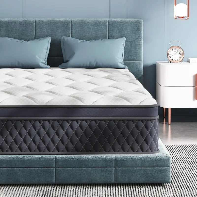 

10 Inch Hybrid Memory Foam Mattress in a Box, Pressure Relief, Pocket Springs for Motion Isolation, Medium Fir