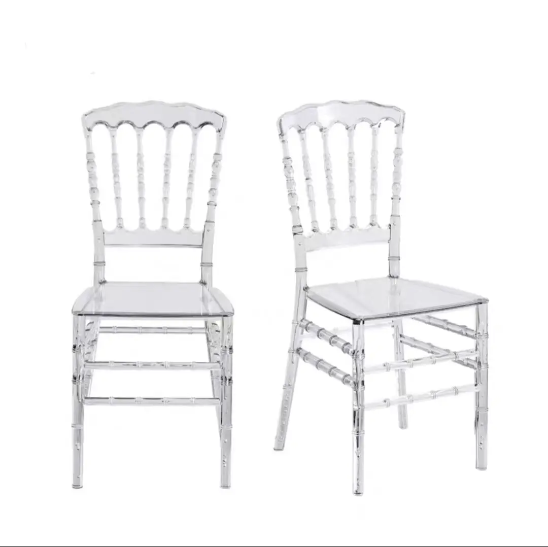 Hotel Wedding Outdoor Event Rental Resin Chiavari Chair Tiffany Transparent Acrylic Detachable Chair Beauty Salon Cadeira Bar