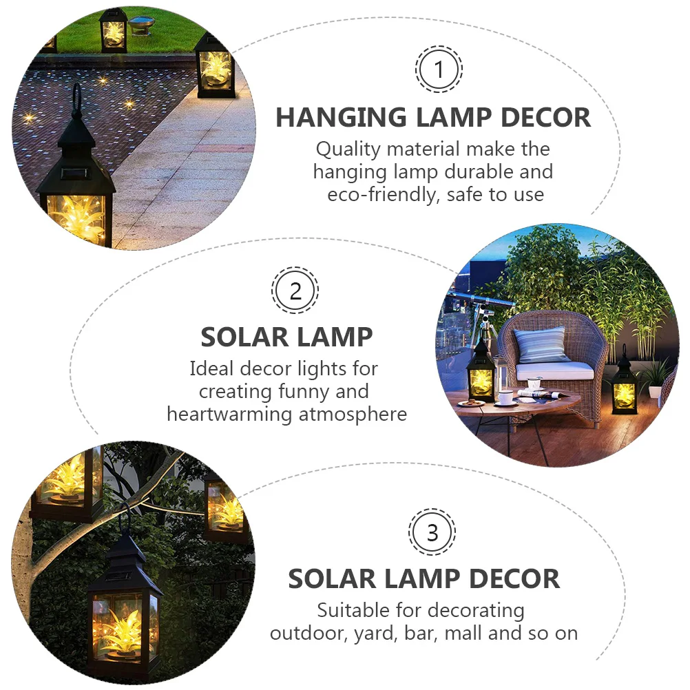 

Hanging Outdoor Eco Friendly Yard Garden Bar Decorative Light Solar Powered No Wiring Portable Home Outdoor Solar Lamp