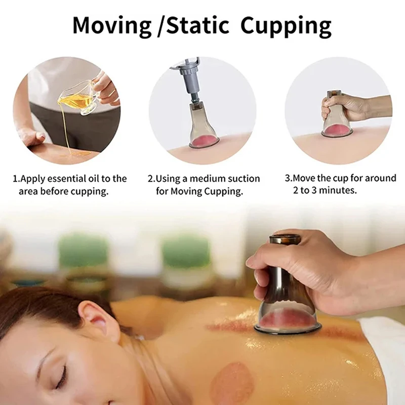 Suction Cups Massage Vacuum Cupping Body Negative Pressure Guasha Therapy Cupping Cans For Massage Anti Cellulite Fat Burner