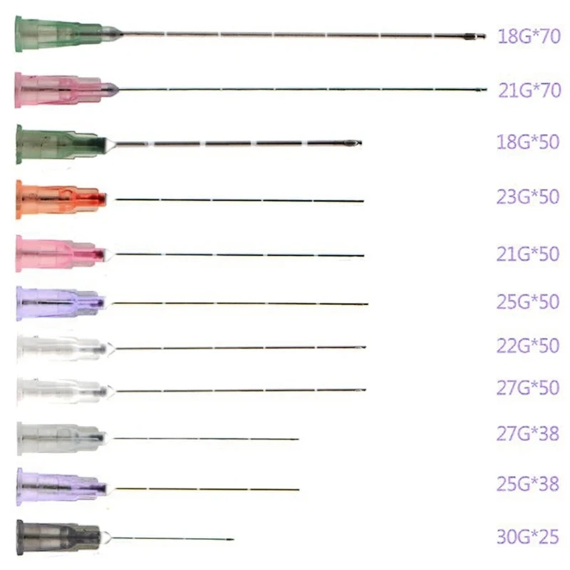 50Pcs  High Quality Korea Fine Micro Blunt Needle Canula 14G 90MM 18G 50mm Blunt Tip Cannula Needle For Filler Hyaluronic