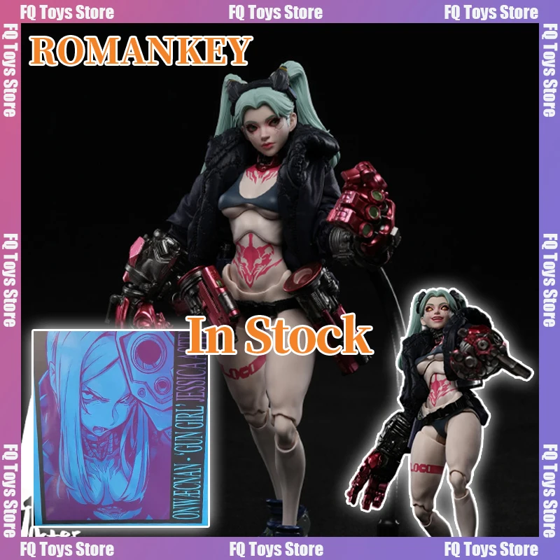 

In Stock Romankey X Cowl Onwaecnan Gun Girl Jessicaaster 1/12 Action Figure Model Toys Cyberpunk Rebecca Repair Ver.