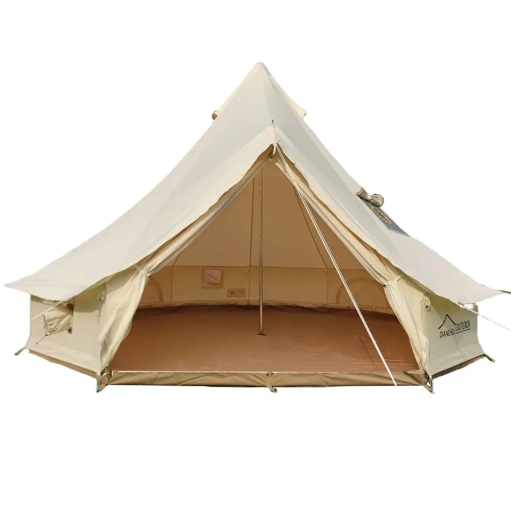 

B5PRO 4 Season Canvas Tent with Stove Jack Camping, Waterproof Bell Tent with AC Port Yurt All Year Living, Luxury Glamping for