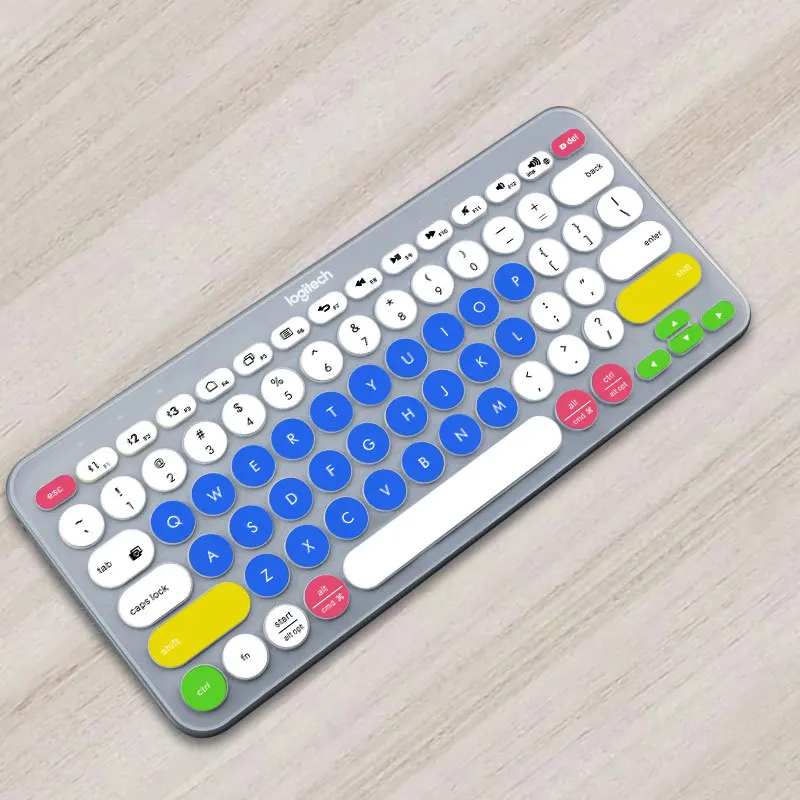 K380 Keyboard Cover For Logitech K380 For Logi Wireless Silicone Protector Skin Case Film TPU Shell English Korean Clear Pink