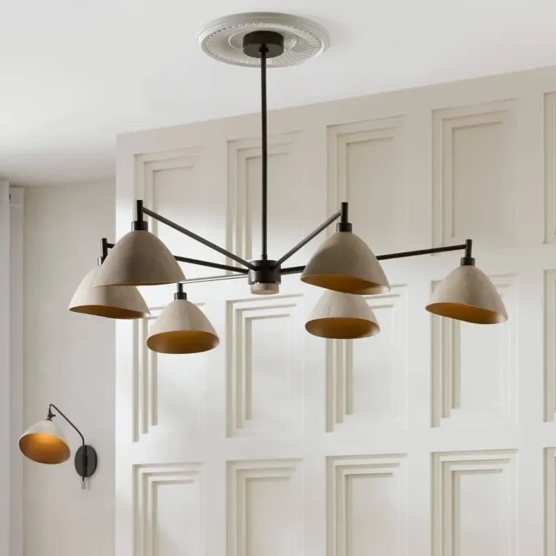 Nordic Modern Leather Pendant Light Villa Custom Unique LED Hanging Lamp Living Room Restaurant Chandelier