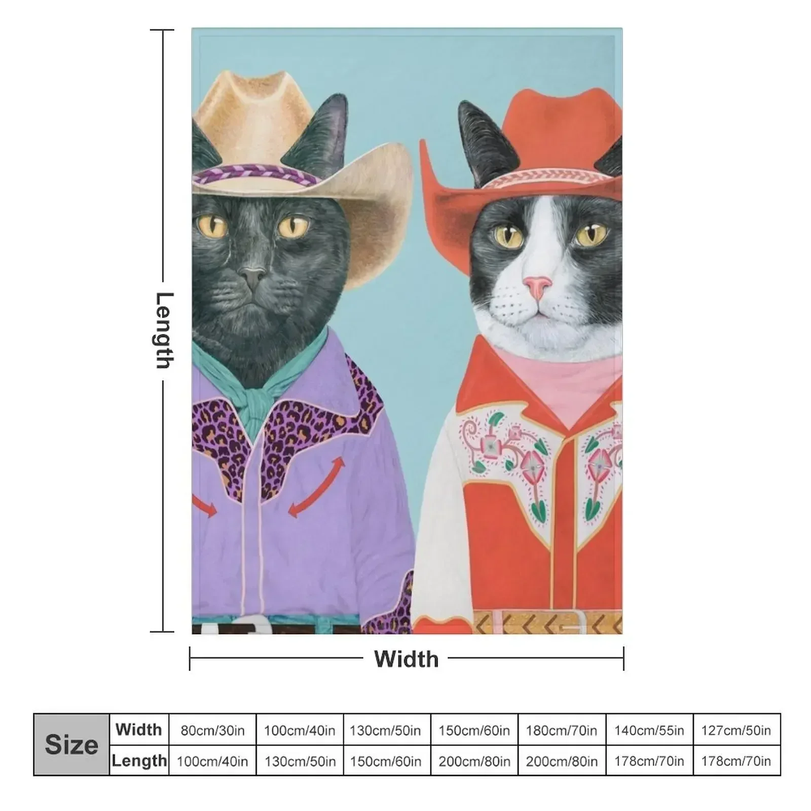 Carnival Cats - Black Cat & Tuxedo Cat Throw Blanket couch cozy soft plush fuzzy picnic outdoor blanket