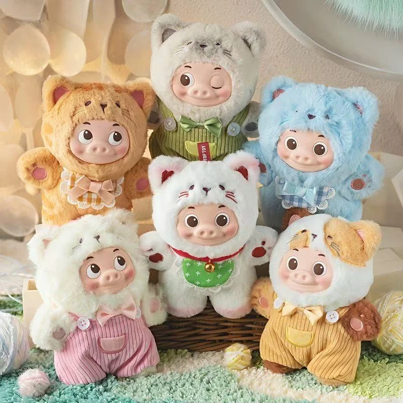 

MINISO 2025 натуральная плюшевая кукла-герой свиньи, кукла Ми, воспоминания о детстве, игрушка-подвеска, подарок на Рождество и день рождения