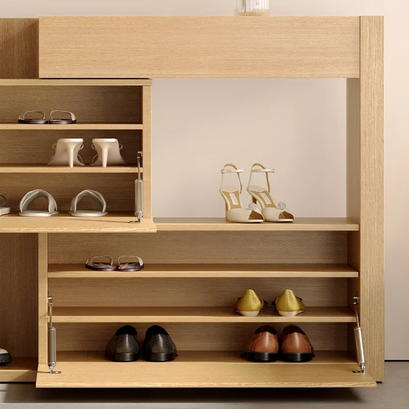 خزائن الأحذية الخشبية البسيطة، منظمات غرفة المعيشة العمودية الضيقة، خزائن الأحذية النوم تعرض أثاث المنزل Meuble Chaussure