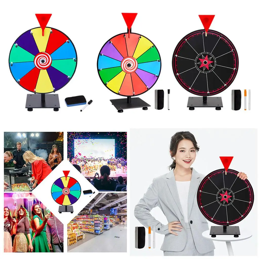 12" Heavy Duty pinning Prize Wheel Editable for Parties Trade Shows Carnival