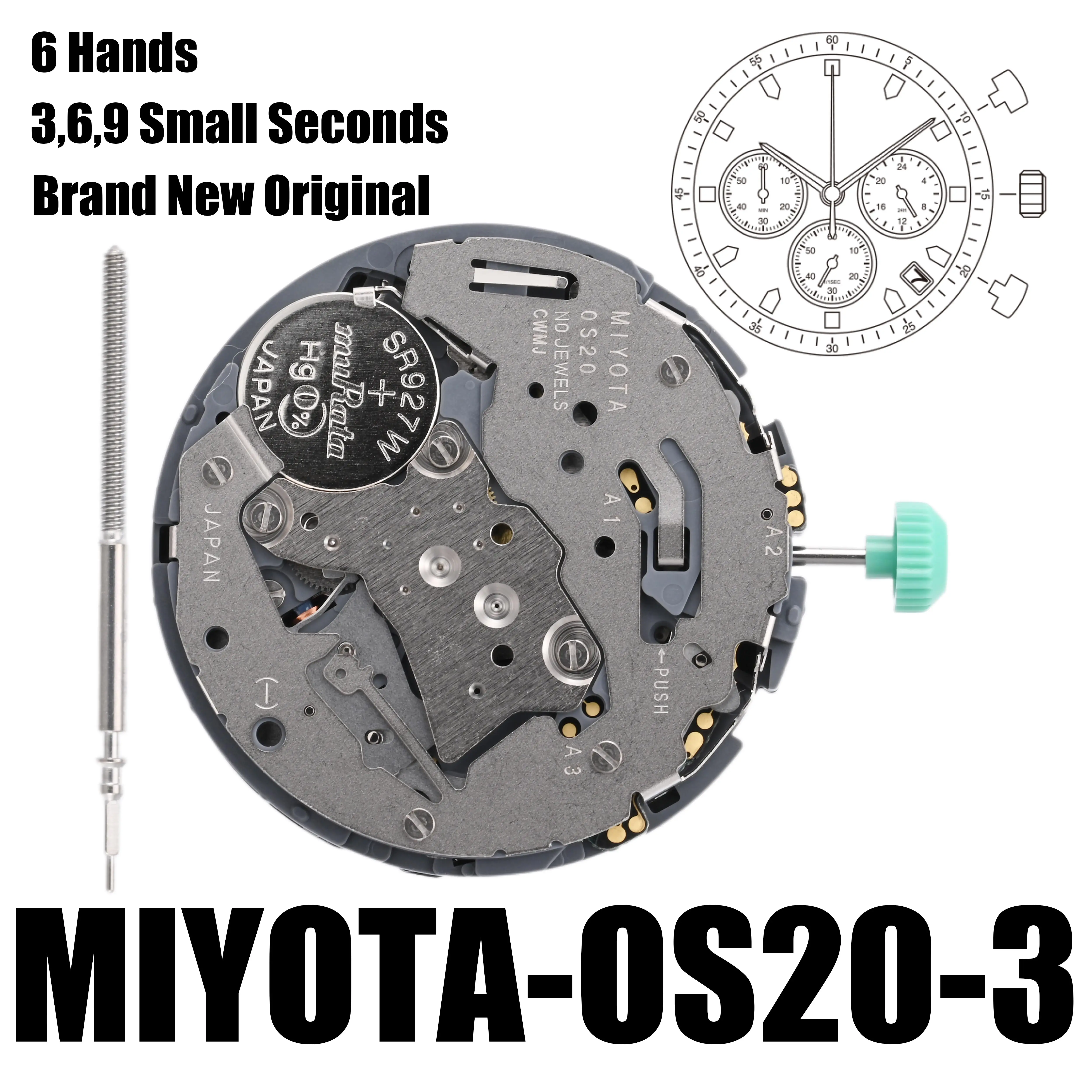 حركة 0S20 تاريخ حركة MIYOTA OS20 اليابانية عند الساعة 3:00/6:00