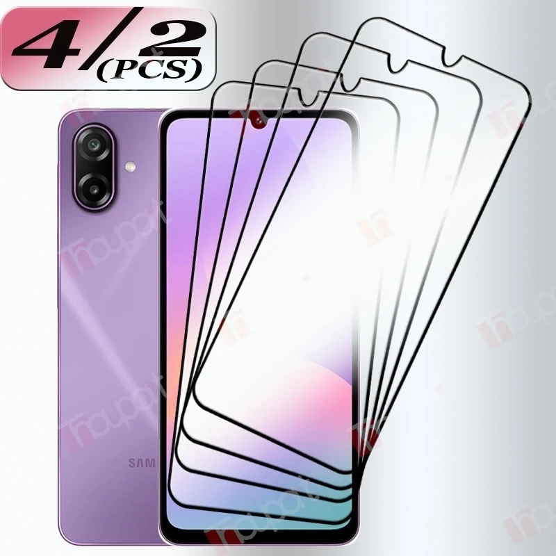 Next-Gen Tempered Glass For Samsung Galaxy A07 A07S Full Cover 9H Clear Anti-Scratch Shockproof Front Glass Film 2/4Pcs