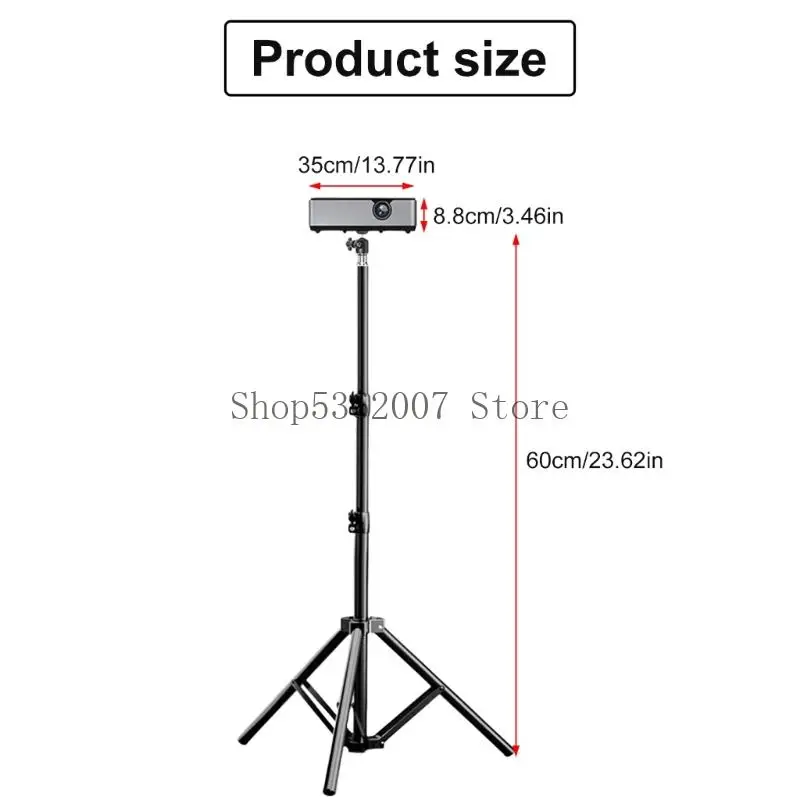 حامل جهاز عرض الألومنيوم مع ارتفاع قابل للتعديل 60 سم لكاميرات أجهزة العرض وكاميرات الويب للتطبيقات المتنوعة 40JB