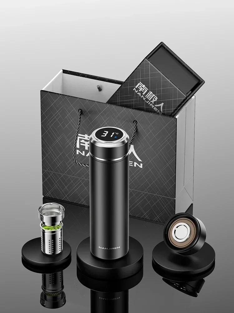 Hot-selling outdoor portable intelligent 316 stainless steel insulated cup high-end high-capacity men's female high-beauty water