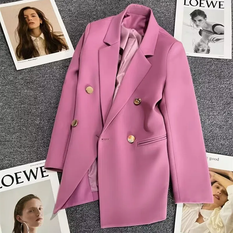 Suit Jacket Women Candy Colored Small Suit Korean Version Blazer Temperament Leisure Office Set Spring Autumn New Suit Coat