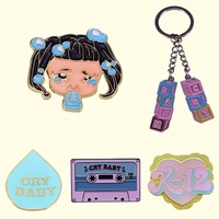 Perfect Quality Talent Show Singer Inspired Enamel Pin Keychain Soap Cry Baby Building Blocks K-12 Lapel Badges Bag Jewelry Gift