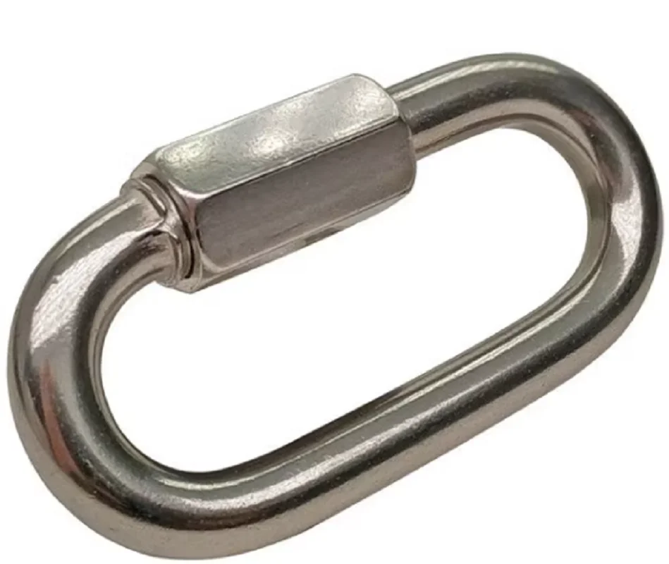 M3.5--M14 304 stainless steel quick link connecting button chain connector hasp quick connect ring lock dog buckle