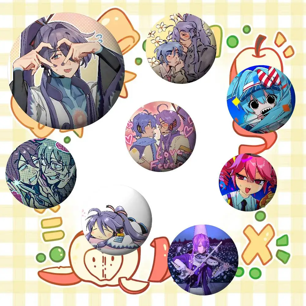 Kamui Gakupo Badges Tinplate Soft Button Pin Brooch Metal Badge Custom Jewelry Accessories Hat Bag Lapel