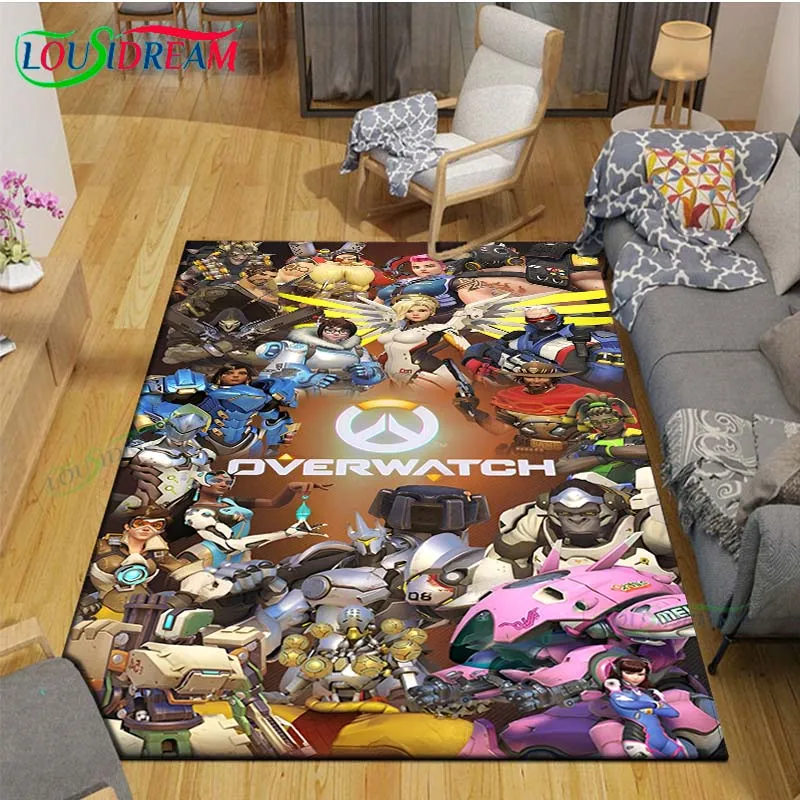 

Classic Game Role O-Overwatch Printed Carpets Living Room Anti-Skid Area Rug Kids Bedroom Mats Yoga Mat Large Carpet Decor