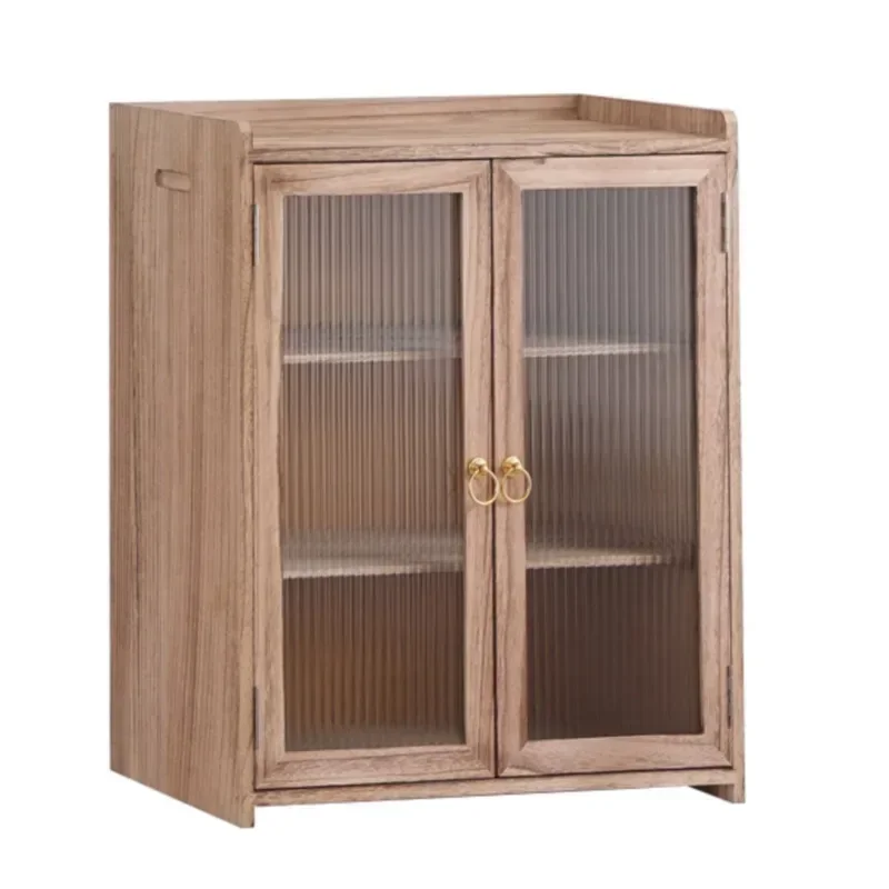 Simple Household Solid Wood Storage Cabinet Contracted Dining Side Cabinet Multi-functional Dustproof Kitchen