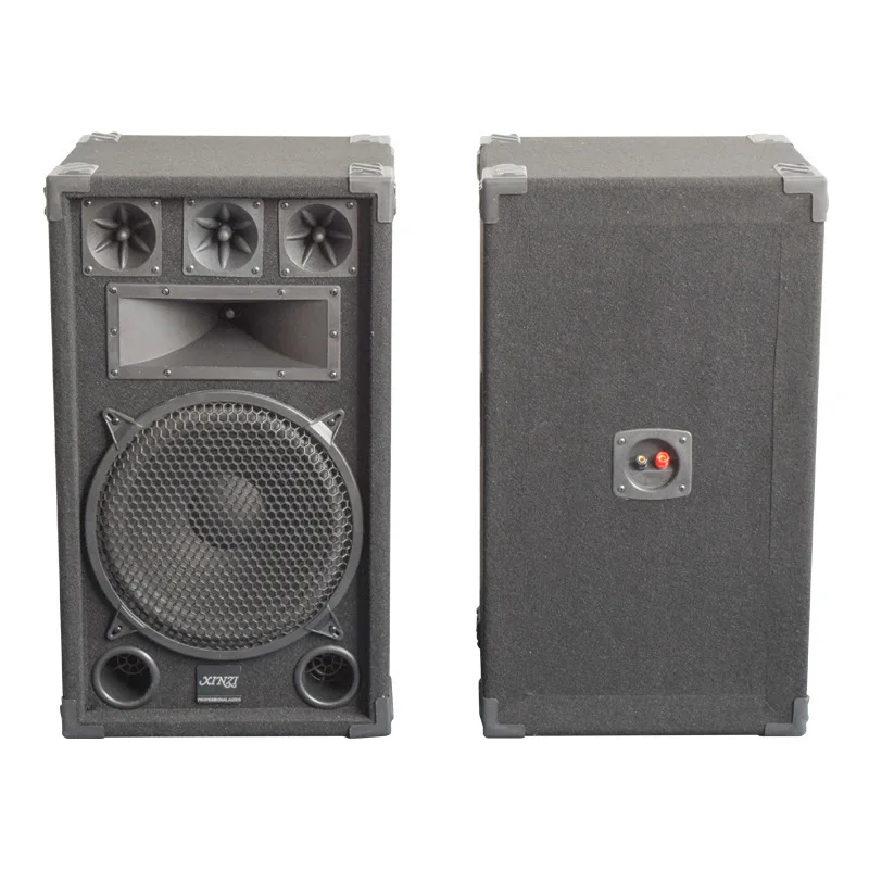 Home KTV Karaoke RGB Light Emitting Diode Lighting 12-15 inch Stage Audio Passive Speaker Professional Equipment 300 Watts