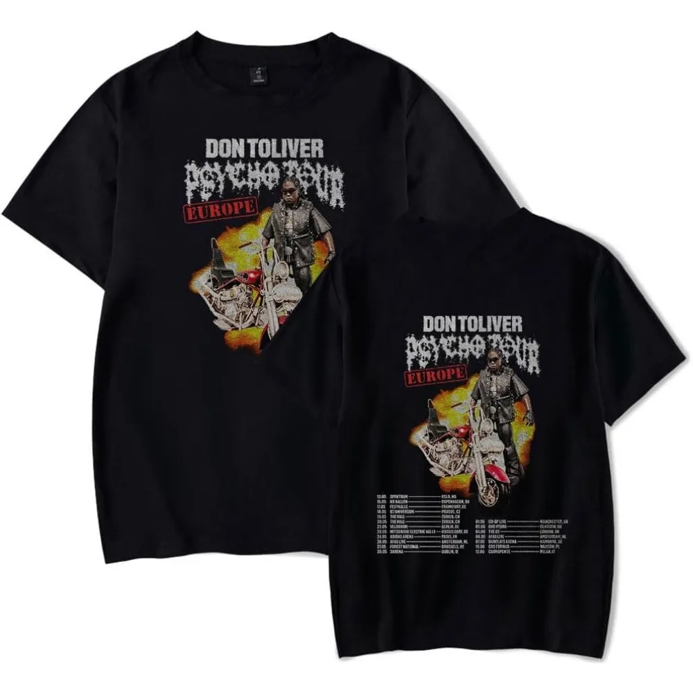 

Don Toliver Psycho Tour 2025 Short Sleeve Merch Tee Women Men Crewneck Fashion T-shirt Unisex Tops