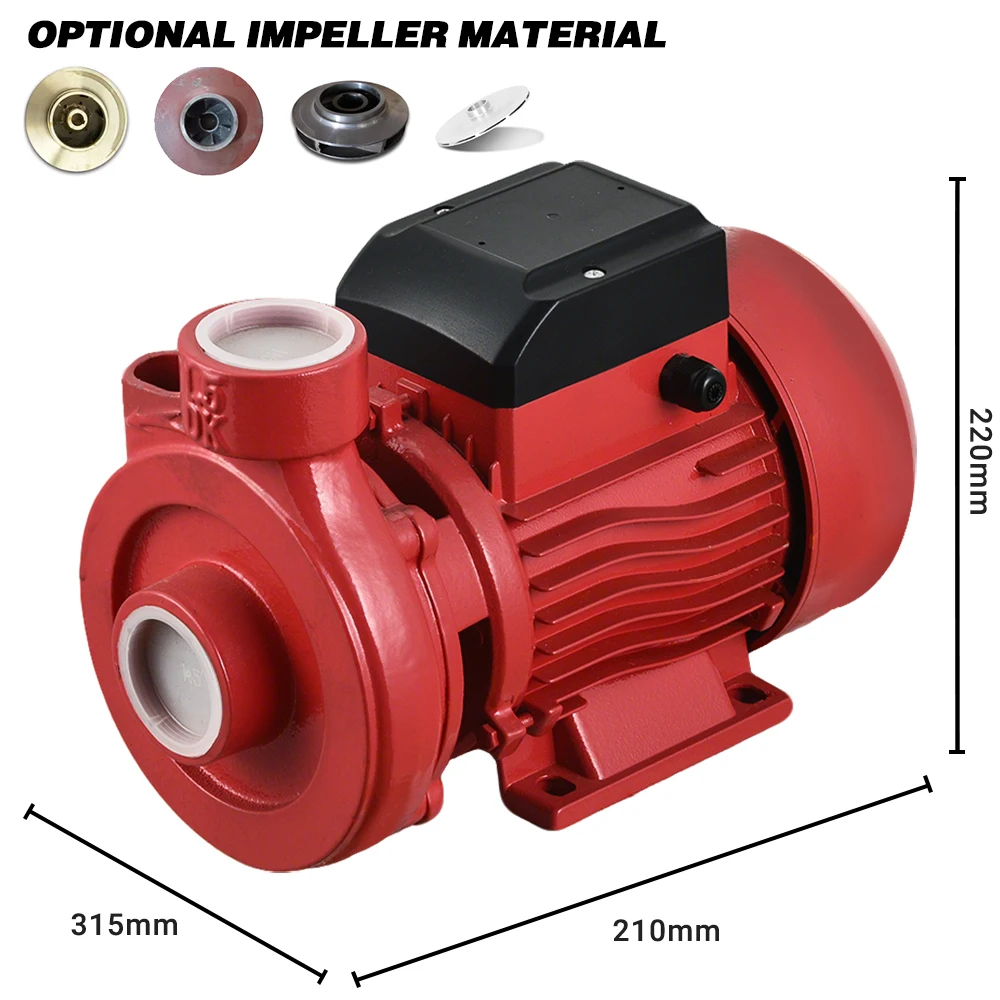1.5DK-20 시리즈 1마력 750w 220v 450L/min 관개용 산업용 원심 펌프 (급수/농업용)