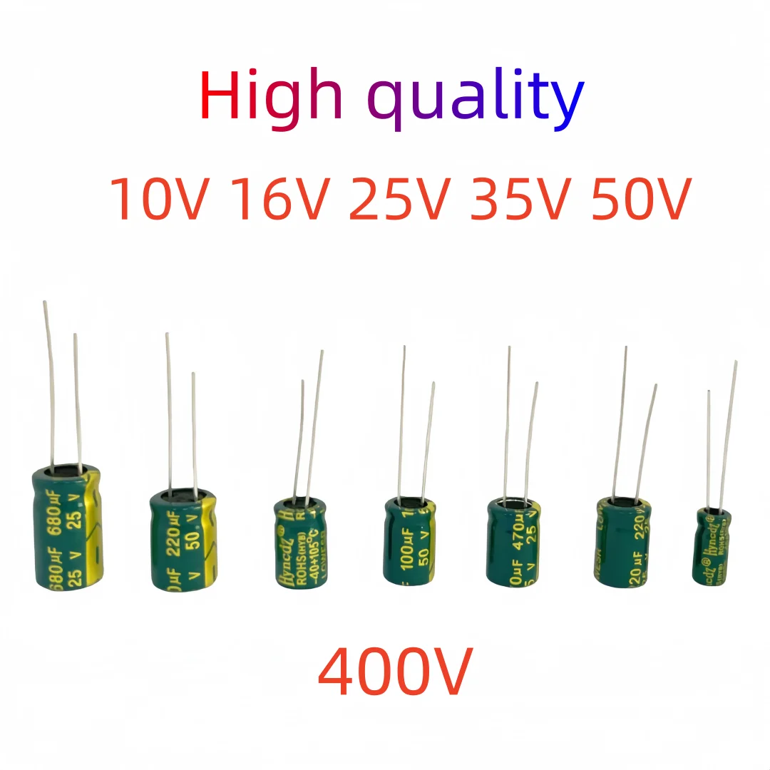 Capacitor Eletrolítico de Alta Frequência 16V 25V 35V 50V 63V 100V 200V 400V 20% 100UF 220UF 330UF 470UF 680UF 1000UF 2200UF