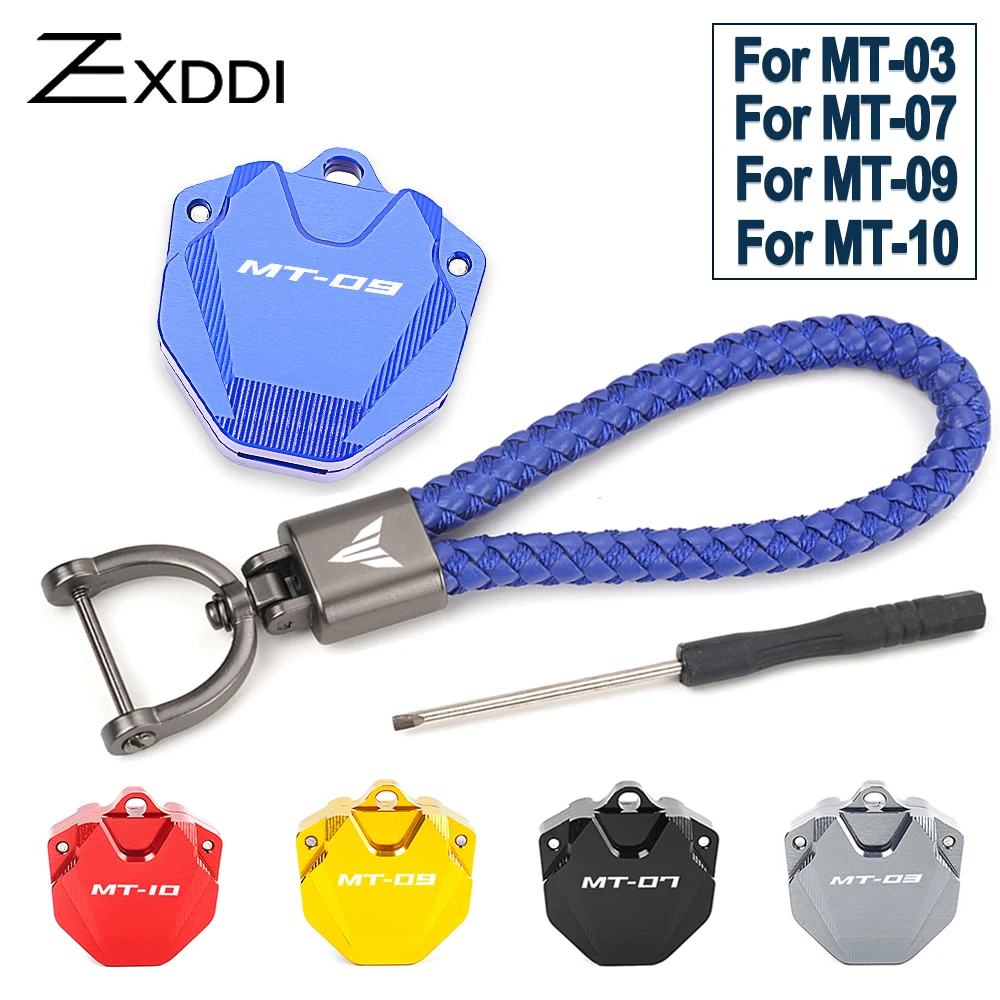 

ZEXDDI Fit For Yamaha MT03 MT07 MT09 MT10 mt 03 07 09 10 Motorcycle Key Case Cover KeyChain Key ring Keyring accessories moto