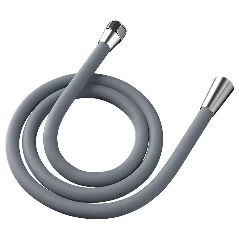 

1.5/2/3m Soft Silicone 360° Rotation Shower Head Hose Flexible Anti Winding Explosion-proof Bathroom Faucet Hose Extension Pipe