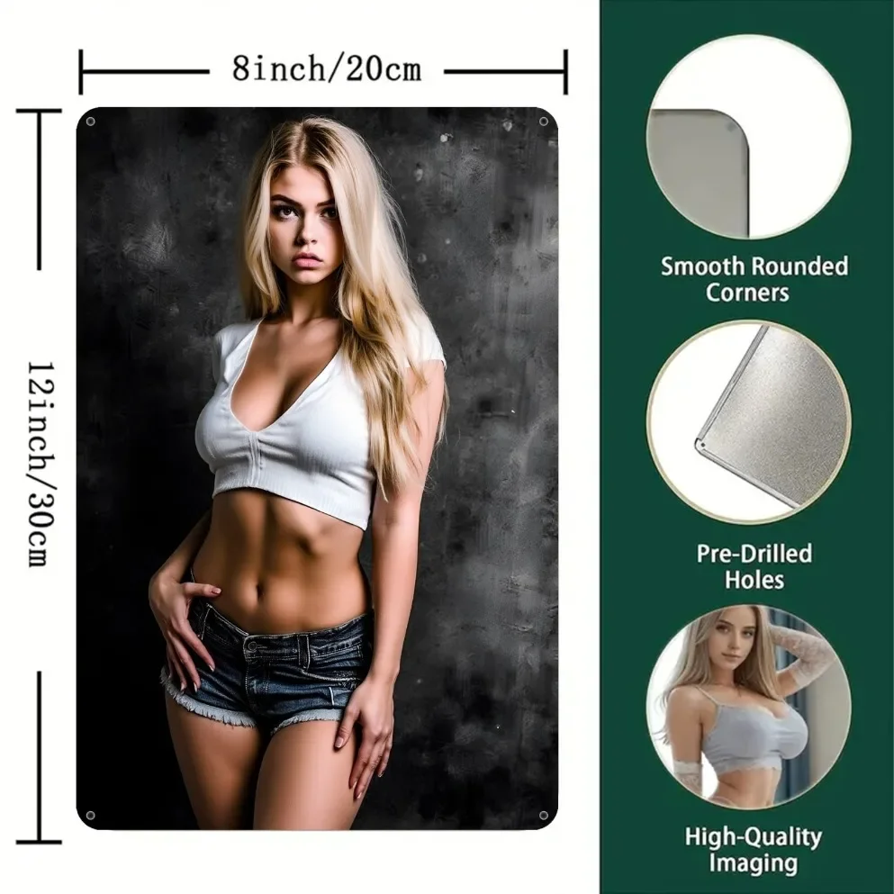 لافتة حائط معدنية من VITRER مقاس 8 × 12 بوصة لديكور المنزل العتيق للنساء هدية أنيقة للترحيب بالمنزل