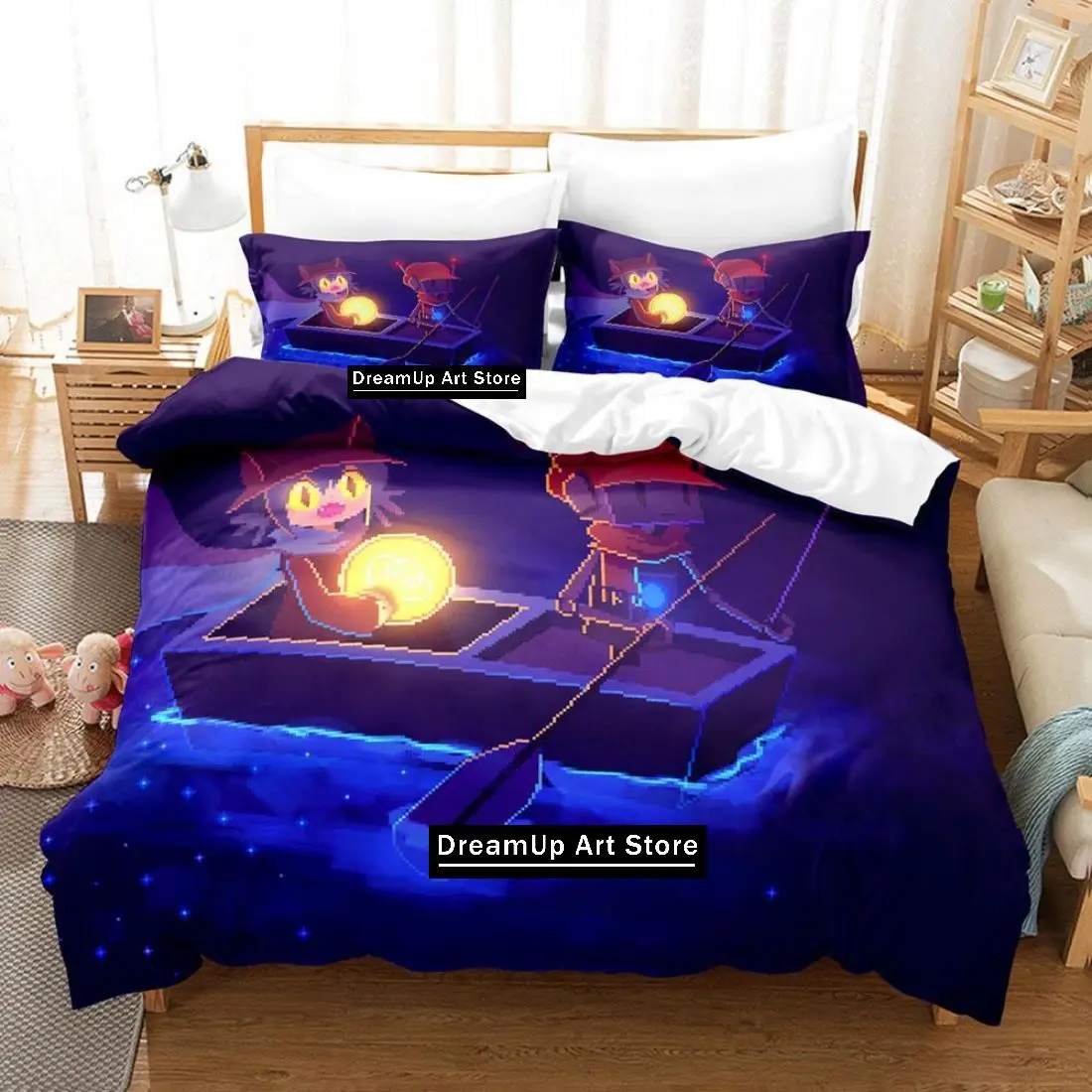 3D Print Fashion Game OneShot Bedding Set Boys Girls Twin Queen Full Size Duvet Cover Pillowcase Bed Adult Bedroom