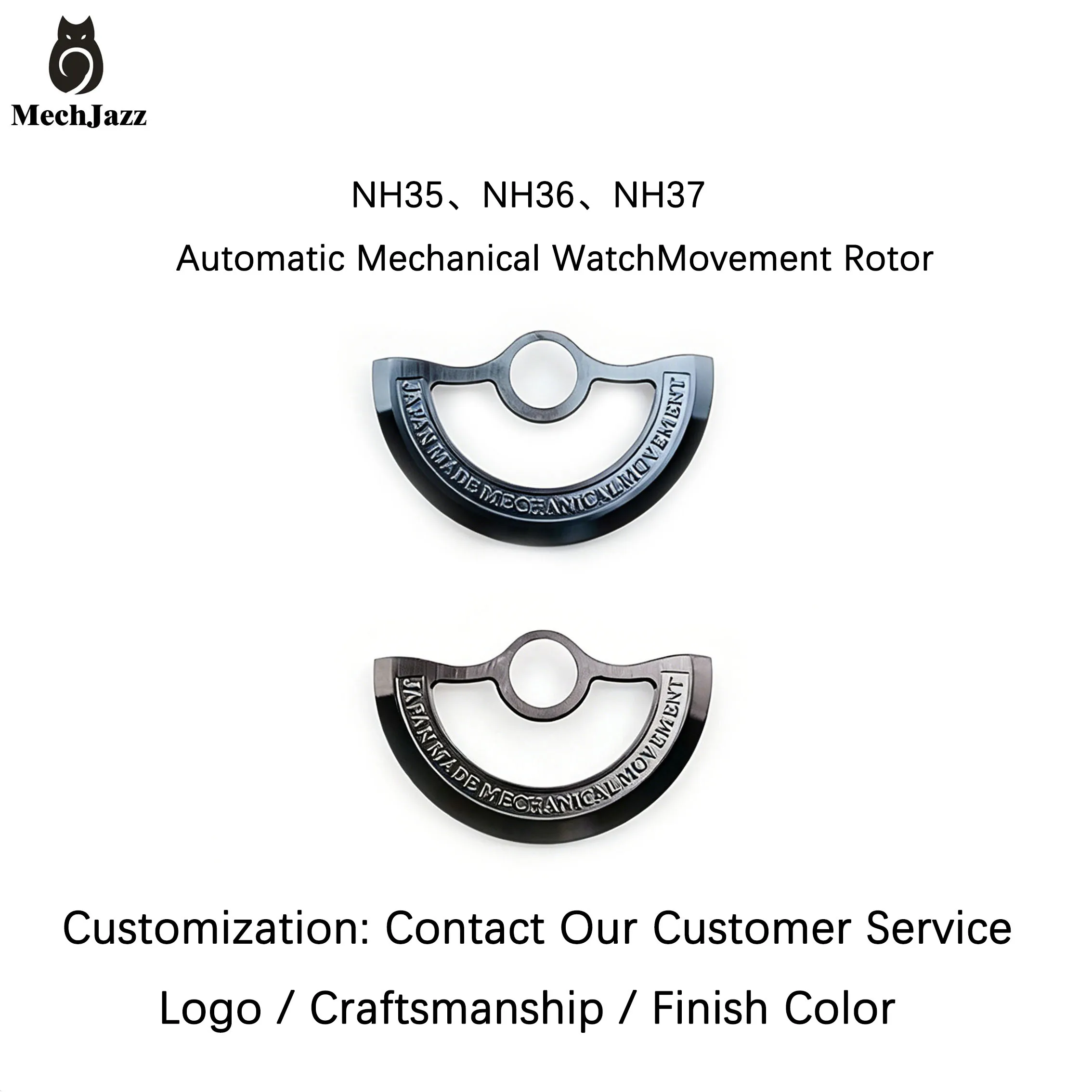 Skeleton Automatic Rotor Oscillating Weight for Seiko NH34 NH35 NH36 NH37 4R 6R NH Series Movement Watch Mod Parts view 3