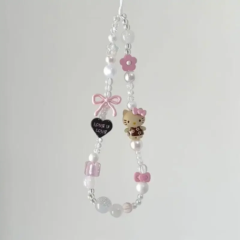 카와이 헬로 키티 페르시 전화 체인 귀여운 소녀 Ccd 카메라 배낭 펜던트 장식 친구 생일 선물 주변 장치
