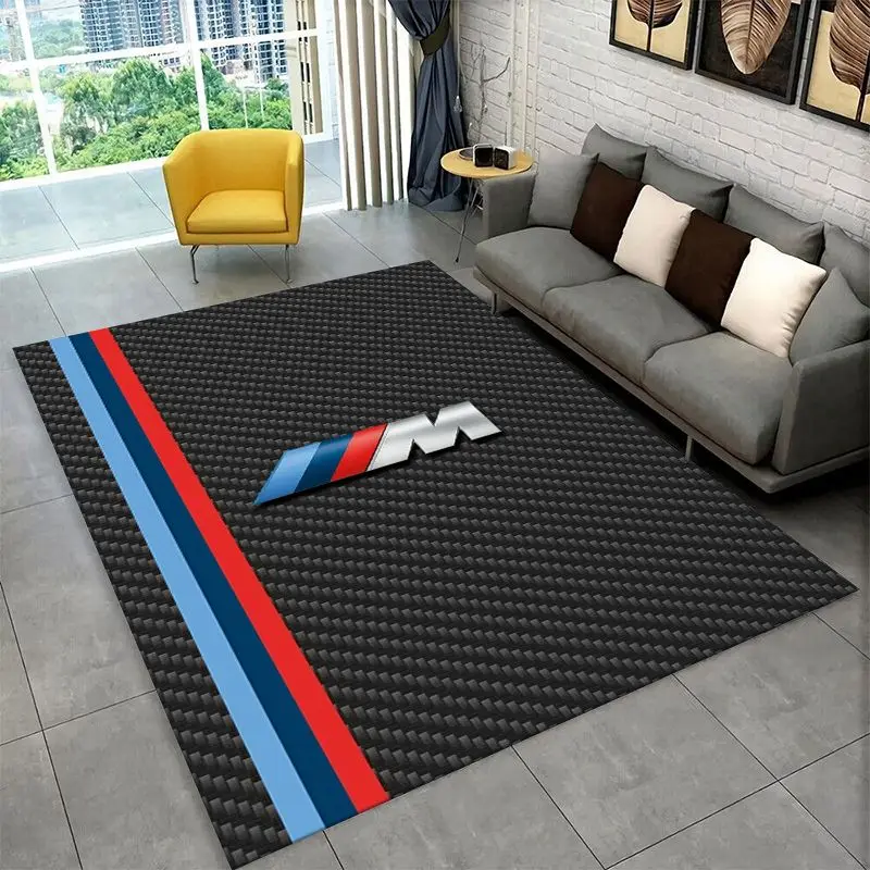 Image of Rennwagen B-BMW Rutschfester Teppich für Wohnzimmer, Schlafzimmer, Spielzimmer, Weicher Teppich Bodenmatte Heimdekoration Geschenk
