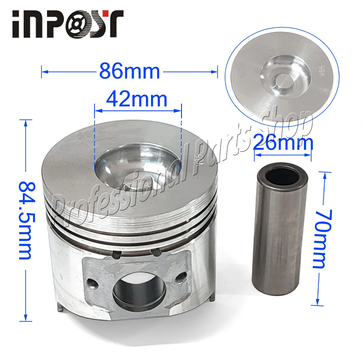 3TNV86 Piston & Ring Set STD For Yanmar Engine