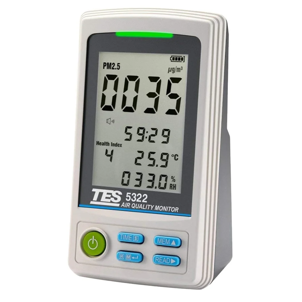 TES 5322 PM2.5 Air Quality Monitor Fine Particulate Matter Measuring Meter TES-5322
