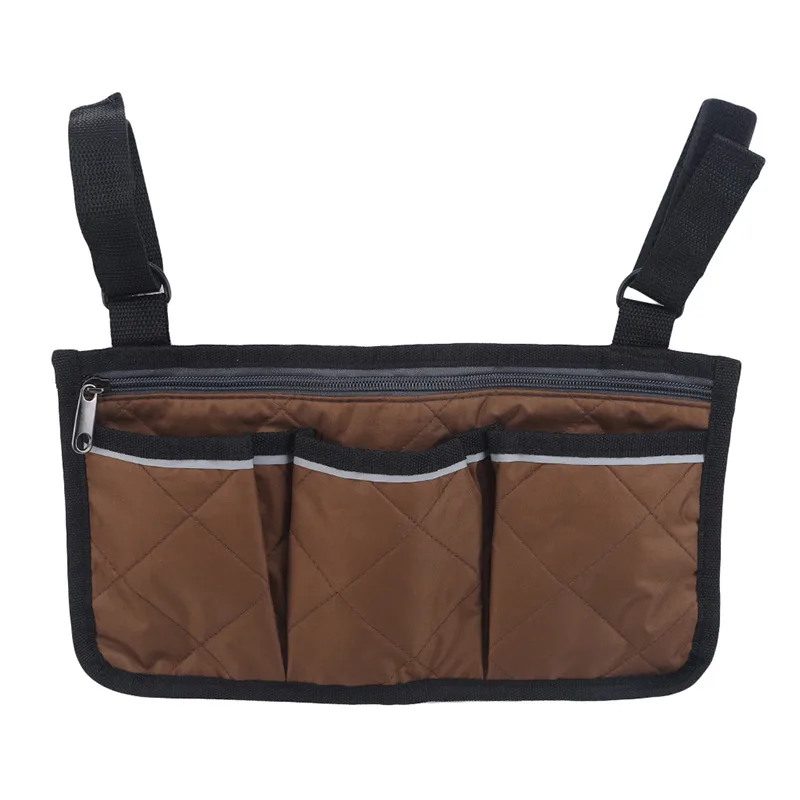 Wheelchair Armrest Side Storage Bag Waterproof Wheelchair Armrest Pouch For Most Walking Wheels And Mobile Equipment Accessories