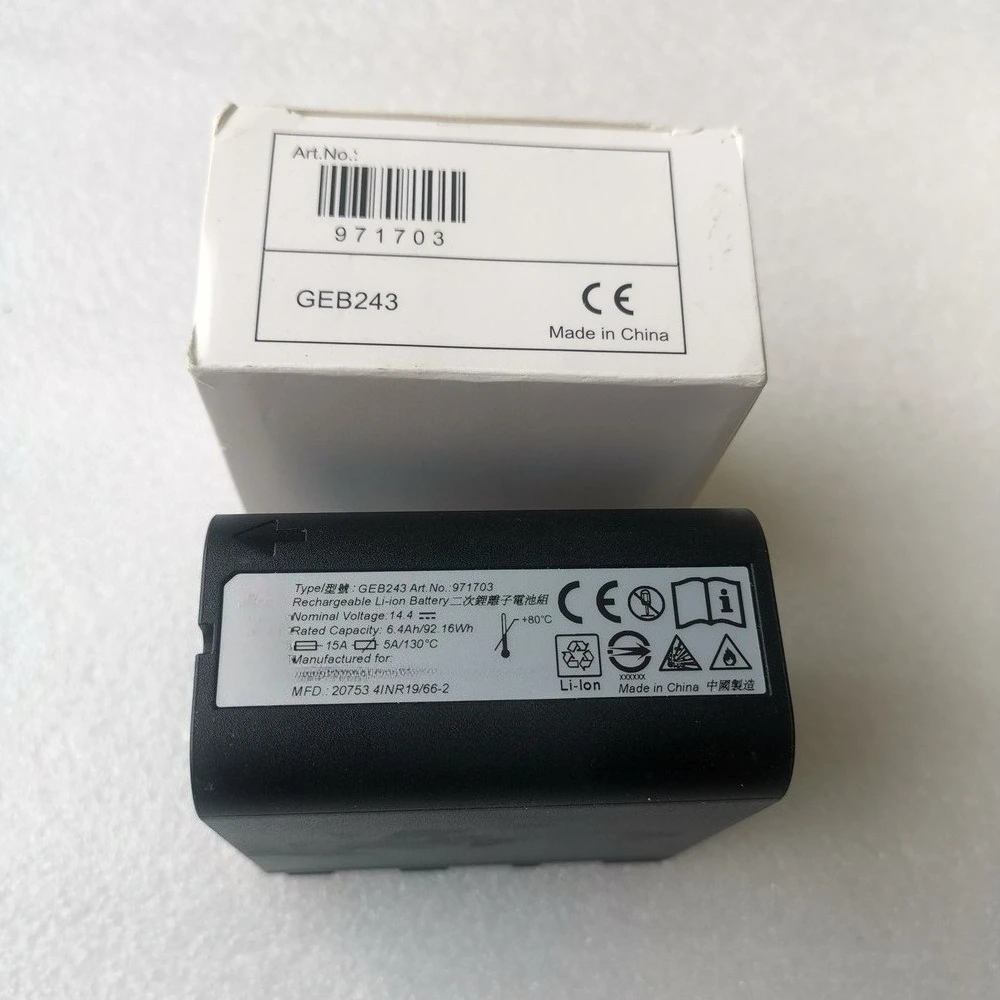 1Pcs GEB243 Battery 14.4V 6400mAh Leic TM30/TS30 Total Station 3D Laser Scanner MS50/60