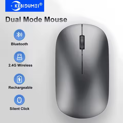 Dual-Mode 2.4G Wireless Mouse Bluetooth Mouse Rechargeable Mouse Gaming Mice Office Silent Button Mouse for PC Laptop Tablet