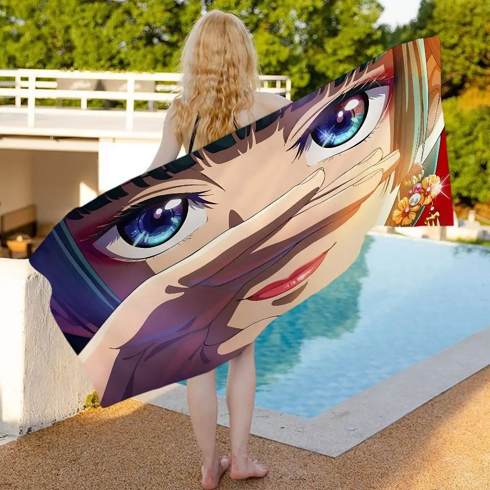 Popular Anime The Apothecary Diaries Microfiber Printed Beach Towel Mountain Climbing Swimming Running Absorbent Soft Towel
