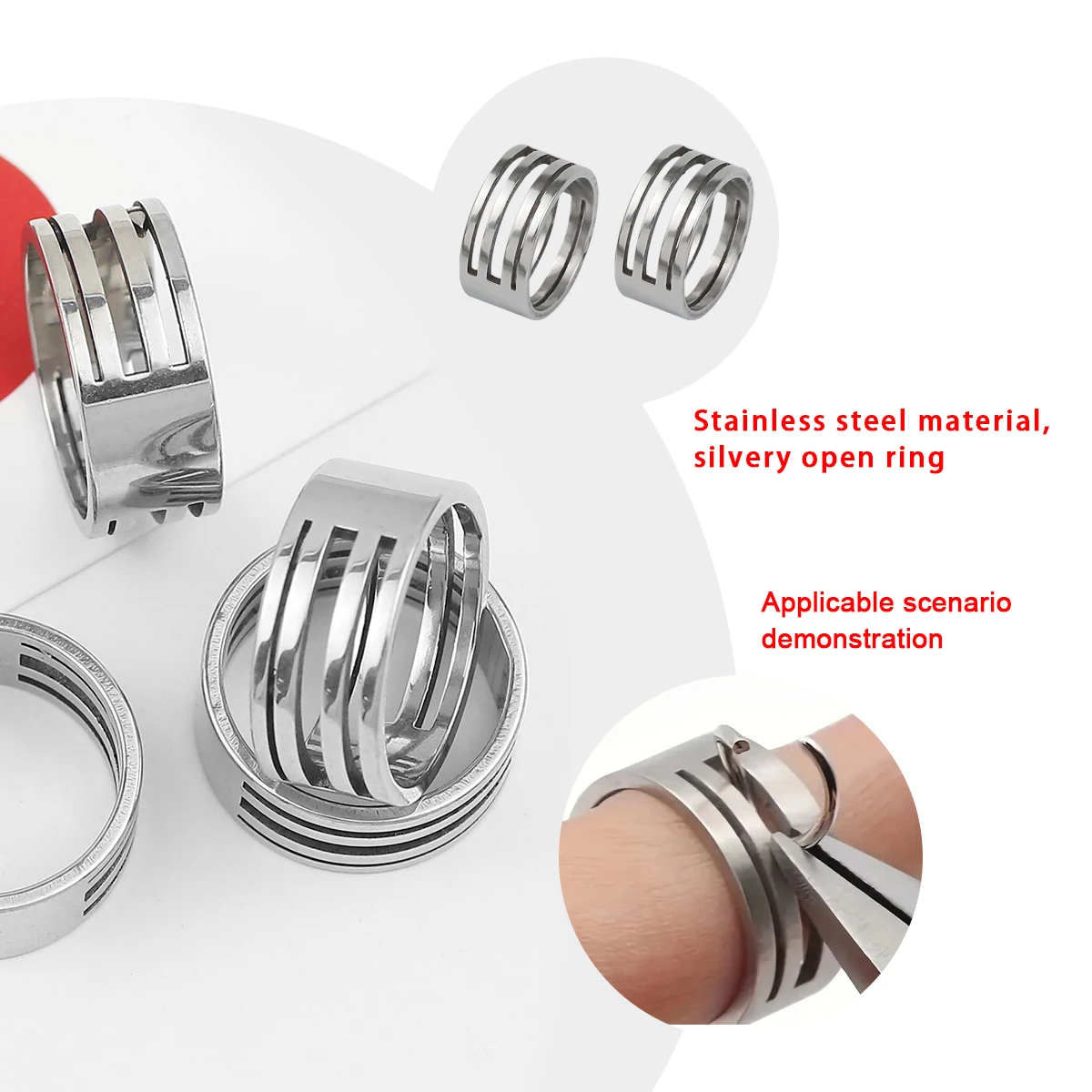 1/3/5pcs Stainless Steel Ring Opener Split Jump Rings Closing Finger Tool For DIY Jewelry Making Bead Pliers Opening Helper Tool