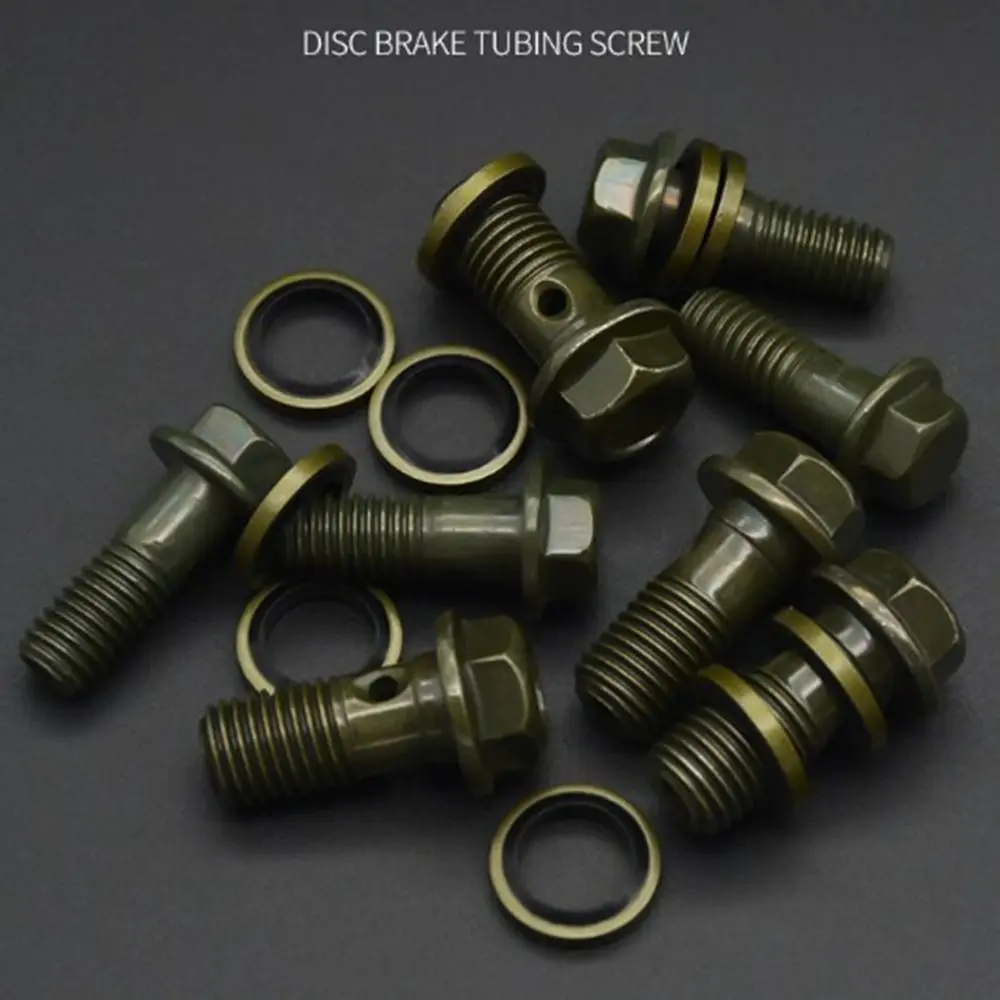 New M10 Electric Motorcycle Bolt Upper and Lower 8/10mm Oil Pump Screw Hollow Bolt Electric Bike Accessories