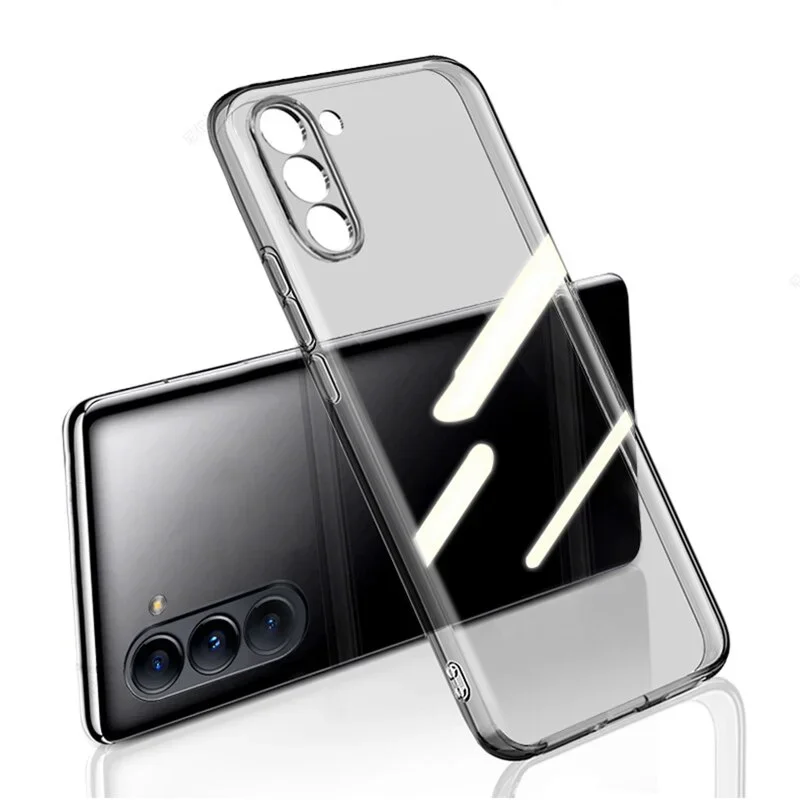 Роскошный ультратонкий мягкий чехол для Samsung Galaxy S25 ULTRA S24 FE S23 S22 S20 S21 Plus Note 20U прозрачная черная задняя Фото №6