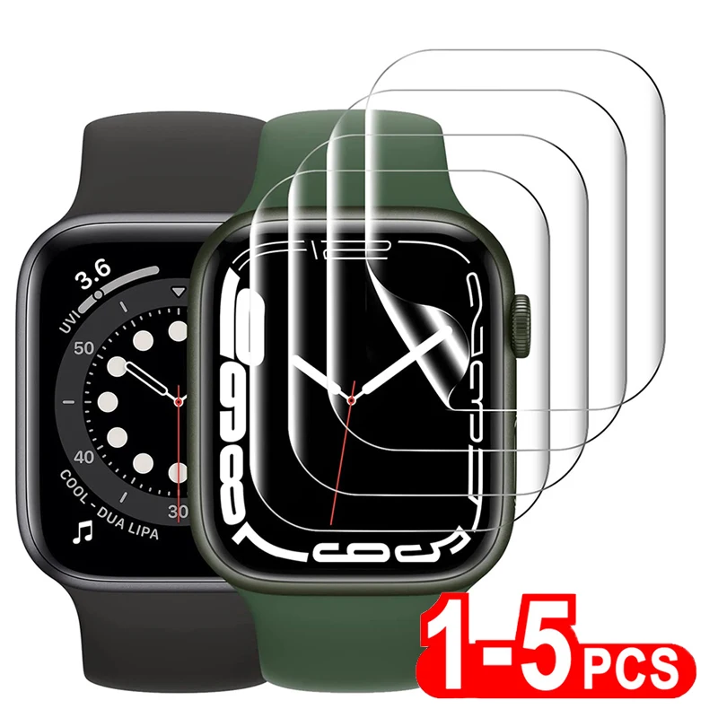 1-5pcs Soft Hydrogel Protective Film For Apple Watch Ultra 49mm For iwatch series 9 8 7 6 SE 5 4 3 45mm 41mm 44mm 40mm 42mm 38mm