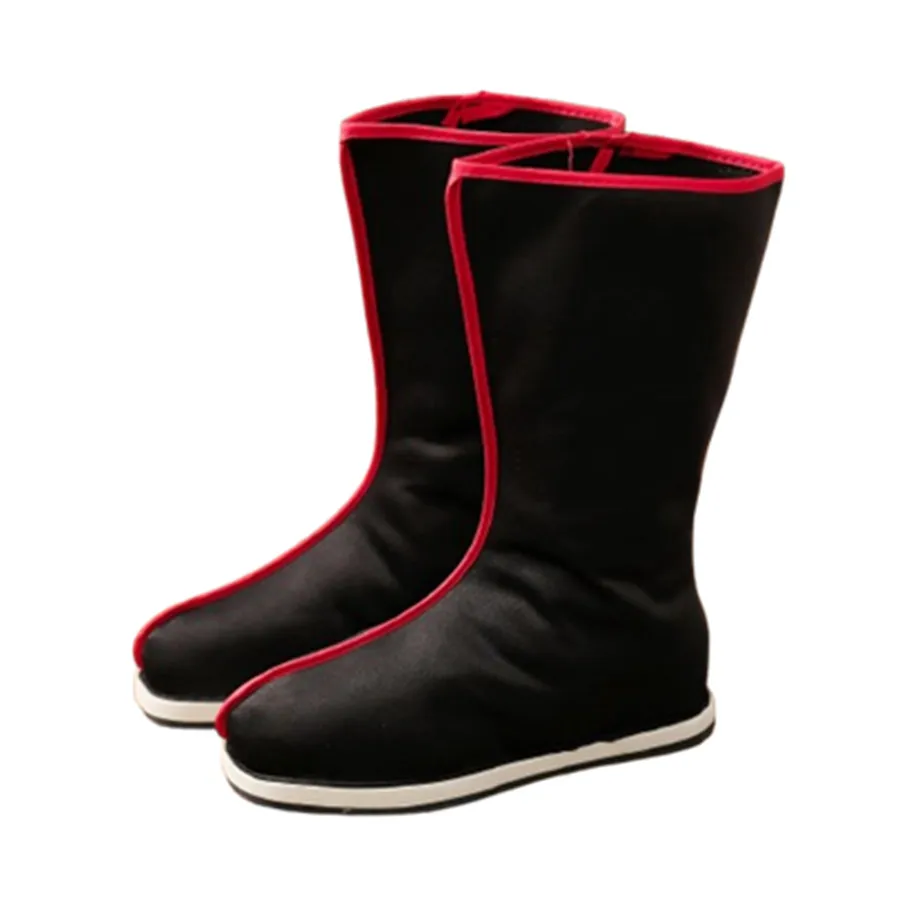 black soldier boots chinese ancient dynasty boots minister officer shoes swordsman cosplay halloween cosplay boots drama shoes