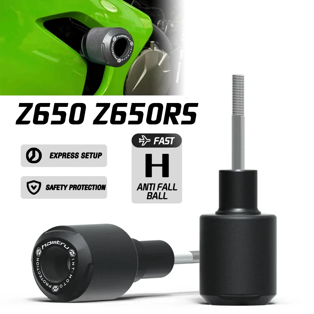 

For Kawasaki Z650 2017-2024 Z650RS 2023-2024 motorcycle frame fork axle slider protector accessories anti fall bracket pad