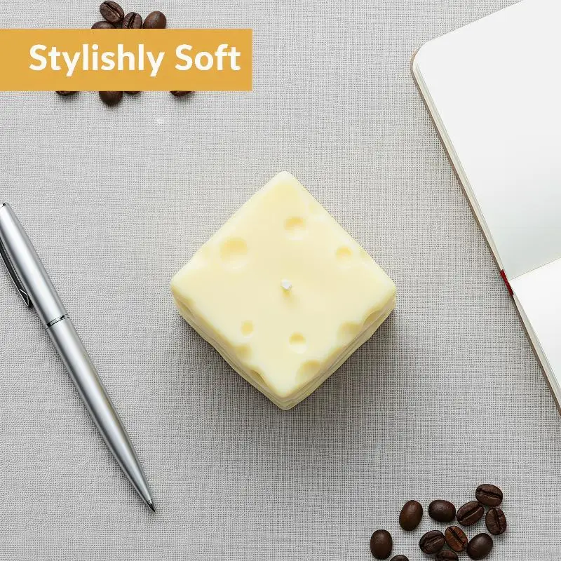 1Pcs Large Moldable Squeeze Ball Giant Cheese Cube Stress Ball Non Rebound ASMR Sensory Christmas Stress Relief Gift