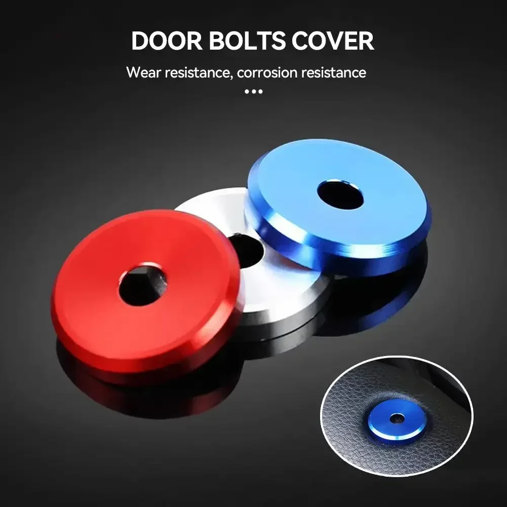 4Pcs Aluminium Alloy Car Rear Door Lock Pin Knob Switch Button Ring Interior Accessories for Porsche Panamera Cayenne Macan