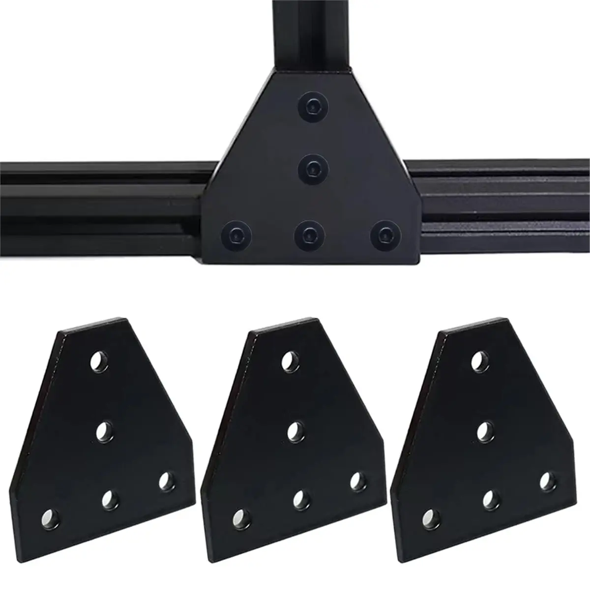 6Pcs 4040 Series Aluminum Corner Bracket T-Shape Connector with Hardware Kit for DIY Projects