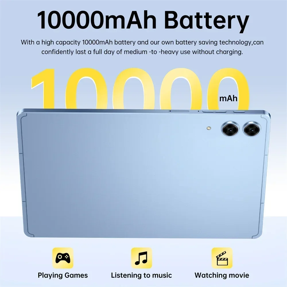 CHOTOG NEW Pad 7s Pro Tablet 10.1 Inch Android 15 Tab PC 16+32MP Camera 10000mAh Face Unlocked 5G Dual SIM Long Battery Wifi GPS Tablets For Children's Kids With Keyboard Laptop